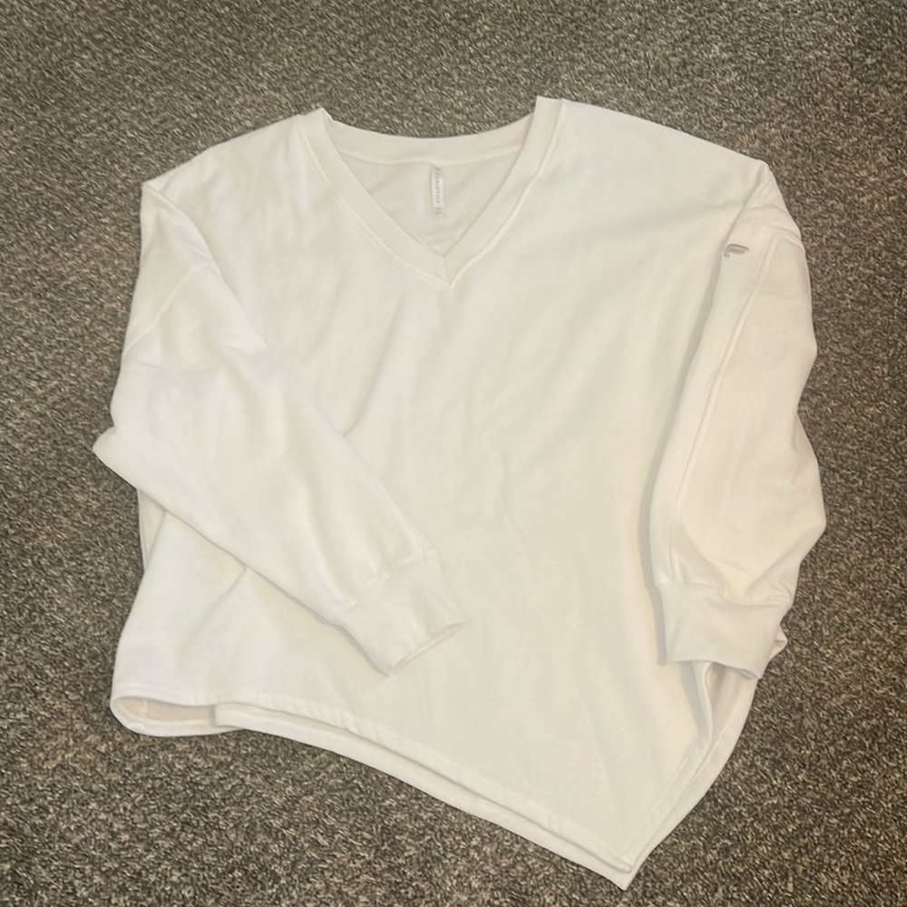 Fabletics Dolman/dropped sleeve sweatshirt with asymmetrical hemline